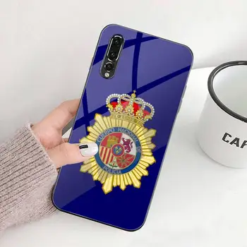 Spania Poliției Naționale logo Caz Telefon din Sticla Temperata Pentru Huawei P30 P20 P10 lite onoare 7A 8X 9 10 mate Pro 20