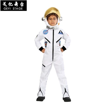 Spațiu Pentru Bărbați Costum Adult Plus Dimensiune Costum de Astronaut alb Pilot Costume 2019 New Sosire Costum de Halloween-O singură Bucată Salopeta
