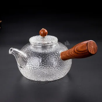 Special oală se fierbe ceai dedicat aragaz sticlă rezistente la căldură ceainic ceainic cu mâner din lemn oală de sticlă Drinkware 300 ml