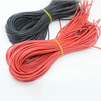 Speciale moale de silicon temperatură înaltă sârmă de silicon cablu de 10 12 14 16 18 20 22 24 26 AWG 5m rosu si 5m culoare negru 10meter/lot