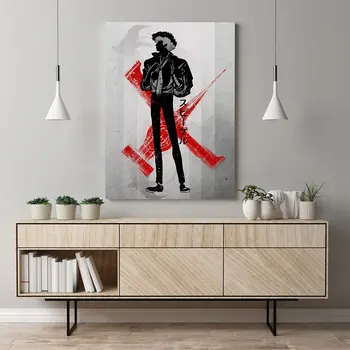 Spike Spiegel Cowboy Bebop Cadru Poster Canvas Wall Art Decor printuri living Home decor dormitor Încadrată de Lemn pictura