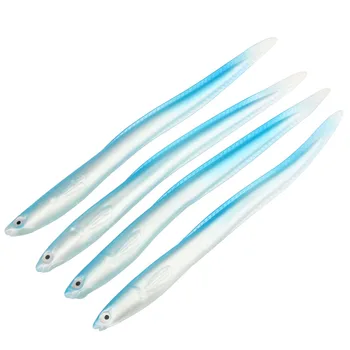 SPINPOLER 10buc/Mulțime de Pește Pescuit Nada Eel Atrage Luminos Albastru Moale Momeli 14cm 6.5 g 2019 Fierbinte Vinde Eel Atrage Momeală Artificială