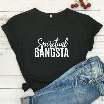 Spirituală Gangsta Harajuku Tricou Maneca Scurta pentru Femei T-shirt cu Maneci Scurte Camiseta Mujer Negru din Bumbac Tricou Femei Top