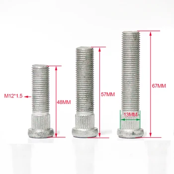 Spline diameter13MM Roți forjate șuruburi / extensie șuruburi M12 * 1.5, potrivit pentru Hyundai, Mazda, Ford, Kia si alte modele