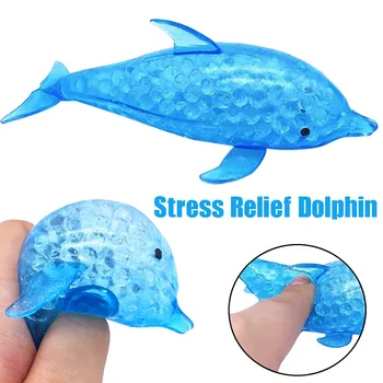 Spongios Delfin Șirag de mărgele de Stres Mingea Jucărie Compresibil de Relief de Stres Jucărie 10ml Eliberare de Stres Decor popit антистресс figet jucarii de stres