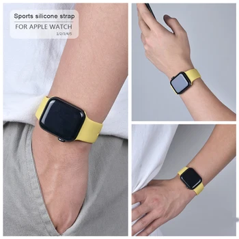 Sport, Curea Silicon pentru Apple Watch Serie SE 6 5 4 3 38MM42MM Ceas Bratara Curea Iwatch 5 4 44MM40MM Watchbands Accesorii
