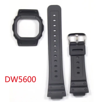 Sport, Curea Silicon Pentru Casio G-SHOCK DW5600 Inteligent Ceas rezistent la apa Watchbands Catarama din Otel Inoxidabil