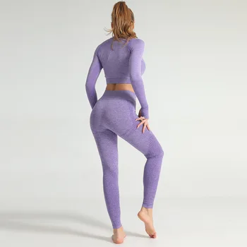 Sport Yoga Costum costume pentru femei fără Sudură set Femeie Elastica Fitness de mers pe jos de strâns seturi de funcționare îmbrăcăminte mvsyo