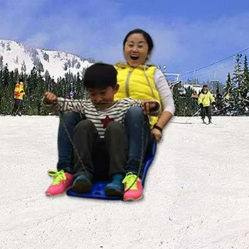 Sport în aer liber Plastic Schi Placi Sanie Sanie Snow Iarba Nisip Consiliului de Schi Pad Snowboard Cu Coarda Pentru două Persoane adulte, copii
