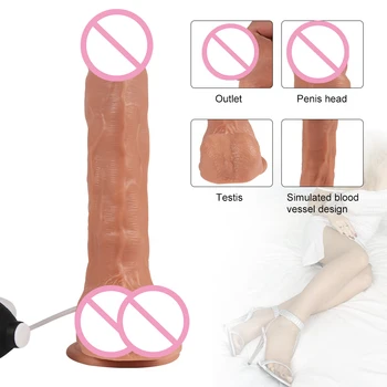 Spray de Apa Vibrator jucărie Erotică Pentru Femei Penis Simulare Ejaculare cu ventuza Artificial Penis artificial Sex Feminin Jucărie Masturbator