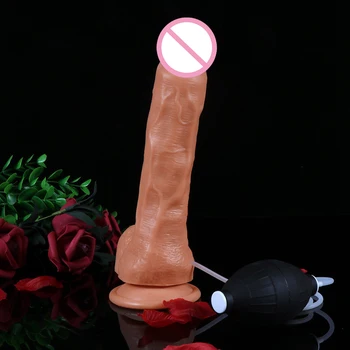Spray de Apa Vibrator jucărie Erotică Pentru Femei Penis Simulare Ejaculare cu ventuza Artificial Penis artificial Sex Feminin Jucărie Masturbator