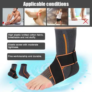 Sprijin pentru glezna Bretele Protector de Compresie Respirabil Picior Elastic Garda Bandaj Curea Bretele pentru Fotbal în aer liber de Baschet