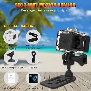 SQ23 WIFI mini aparat de Fotografiat mic cam video 1080P Senzor de Viziune de Noapte camera Video Micro-Camere video DVR Mișcare Recorder Video