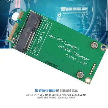 SSD mSATA la SATA Mini SSD PCIE Riser Card Adaptor Convertor pentru Laptop ASUS