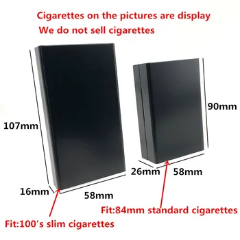 Standard Uri de Stil din Aliaj de Aluminiu Țigară Cazul de Fata Baiat de 20 de Țigară, Cutii Acoperi Murdar Fumat cu Laser Gravat pentru Totdeauna