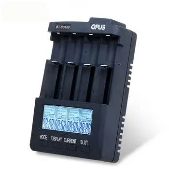 Standard Încărcător de Baterie pentru Opus BT-C3100 V2.2 Digitale Inteligente, Independente 4 Sloturi AA/AAA LCD LED Backlight Încărcător de Baterie