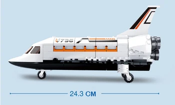 Stația spațială Rachete Compatibil Nava spatiala Naveta spatiala Nava Cifre Model Blocuri Caramizi Educative pentru copii jucarii cadou