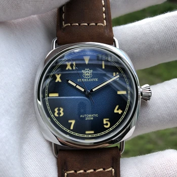 STEELDIVE 1936 Unic Californian Dive Watch 200m de Cristal Safir Ceasuri Automate Oameni Auto Vânt 42mm poloneză Ceas din Oțel Om