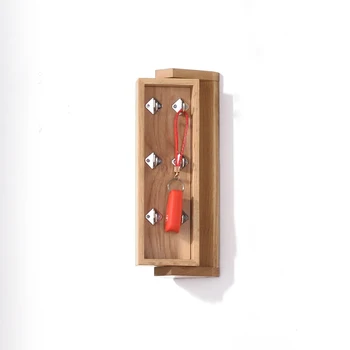 Stejar alb rotație cutie de chei din lemn masiv Complet oglindă Intrare cutie de chei agățat de Perete de Depozitare din lemn de perete cârlig Haina cârlig umeraș