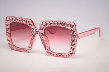 Stelare 45321 Strasuri de Cristal ochelari de Soare Femei Pătrat UV400 Doamnelor Retro Brand Desginer de Moda Nuante