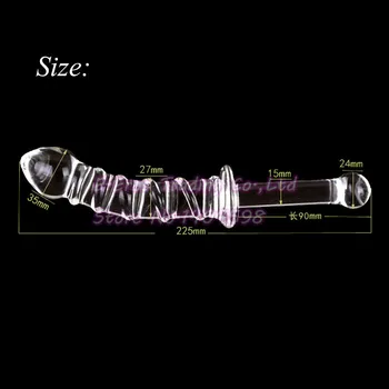 Sticla de cristal Dildo-uri Masturbator Realist Penis artificial Penis Mare G-spot Anal, Dop de Fund Adult jucarii Sexuale pentru Femei de sex Feminin