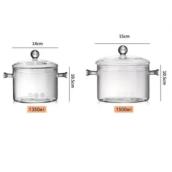 Sticlă borosilicată mare cratiță poate fi încălzită într-un circuit electric de ceramică, cuptor cu un pahar tigaie acoperită într-un balon de sticlă castron MJJ