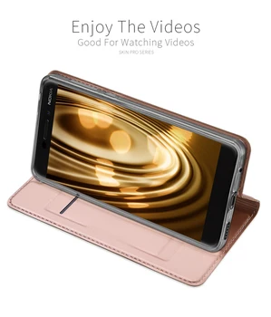 Sticlă filmGift) de Lux PU Caz din Piele Pentru Nokia 8 Sirocco 7 Plus 9 X6 3.1 5.1 6.1 3 5 6 2018 X6 6.1 Plus Flip Cover Portofel Caz