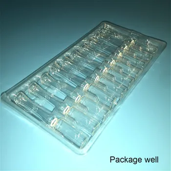 Sticlă transparentă Fiola de Sticla 2 ml Ușor de rupere Inel Alb Depus Microorganismul Tulpini Medicina Sticla de Umplere de 100 / PK