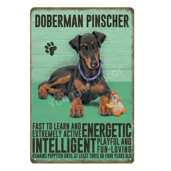 Stil American Animale de Companie Câine Decor de Perete de Arta Pictura Poster Vintage din Metal Staniu Semne Acasă, Bar, Camera de zi de Decorare YD059