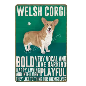 Stil American Animale de Companie Câine Decor de Perete de Arta Pictura Poster Vintage din Metal Staniu Semne Acasă, Bar, Camera de zi de Decorare YD059
