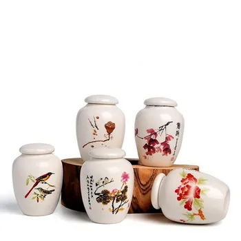 Stil Chinezesc Ceai Cutie De Depozitare Mini-Cafea, Ceai Borcan Ceramica De Bucătărie Condimente Sigila Cutii De Alimente Cutie Container Lucruri Mici Borcane De Depozitare