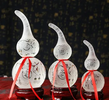 Stil Chinezesc Feng Shui Meserii Cristal Tărtăcuță Ornamente Ornamente Birou Norocos Familie Decoratiuni Oraș Casă De Exorcizare