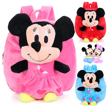 Stil coreean 3 Culori Mickey Mouse de Pluș Rucsacuri pentru 1-3 Ani Minnie Mouse Rucsac de Desene animate Drăguț Ghiozdan pentru Copil