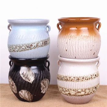Stil Coreean Ceramică Grosieră Respirabil Ghiveci Plante Suculente Vaza, Ghiveci Ghiveci Bazinul Recipient Acasă Decor Gradina
