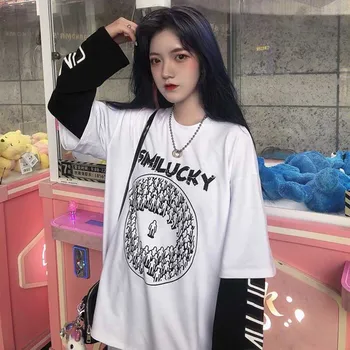 Stil Coreean Femeie Camasi De Zi Cu Zi Cusaturile Elegante De Cauzalitate Tricouri 2020 Vara Boem High Street Beach Femme Moda Tees