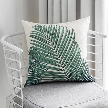 Stil Nordic Verde Plante Tropicale De Palmieri Imprimate Față De Pernă Decorative Acasă Canapea Cafea, Scaun Auto Pernă Caz Comentariu