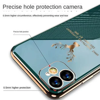 Stil simplu anti-toamna la șocuri de protecție Pentru iPhone 11 11Pro Max ultra-subțire placare obiectiv all-inclusive caz