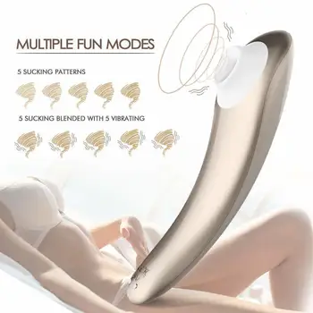 Stimulator clitoridian, 10 tipuri de adsorbție presiunea aerului val de tehnologie, rezistent la apa, jucarii, reîncărcabilă jucării pentru iubitorii de sex feminin