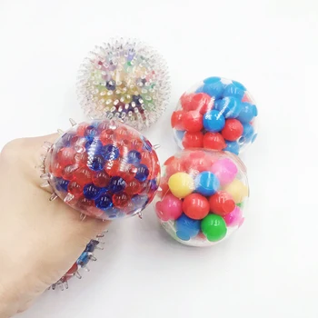 Stoarce Mingea Jucărie Scuti de Stres ADN Margele Colorate Noua Moda Exercițiu de Mână Instrumentul pentru Copii / Adulți