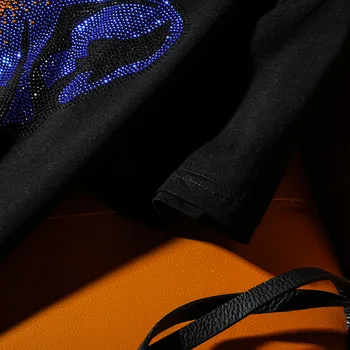 Strada agrement moda leopard fierbinte diamant cu mânecă scurtă t-shirt de sex feminin de vară 2020 nou liber de mari dimensiuni 5XL femei topuri pulover