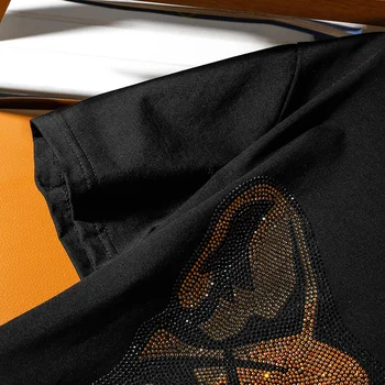 Strada agrement moda leopard fierbinte diamant cu mânecă scurtă t-shirt de sex feminin de vară 2020 nou liber de mari dimensiuni 5XL femei topuri pulover