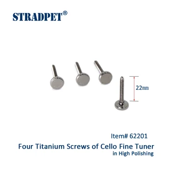 STRADPET 4 buc Suruburi din Titan de Violoncel Bine Tuner Luminoase sau Arma Gri, Două Bolț lungime, Patru tipuri de Nuci pentru Violoncel Tuner