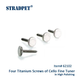 STRADPET 4 buc Suruburi din Titan de Violoncel Bine Tuner Luminoase sau Arma Gri, Două Bolț lungime, Patru tipuri de Nuci pentru Violoncel Tuner