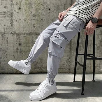 Streetwear Pantaloni Harem de Bărbați 2020 Primăvară Mens Joggeri Marfă de Vară Pants Multi-buzunar de Glezna-lungime Om Casual Pantaloni