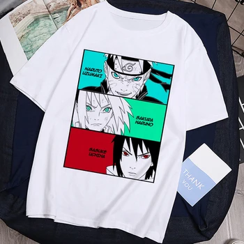 Streetwear T-shirt pentru femeie T-shirt Naruto Moda Anime Japonez Sasuke Amuzant de Desene animate T-shirt Casual Cool Cuplu Hip Hop de Top Tee
