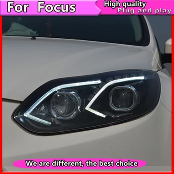 Styling auto de Asamblare pentru Focus 2012 -Faruri focus Faruri LED DRL Lentilă Fascicul Dublu Bi-Xenon HID Dinamic de semnalizare