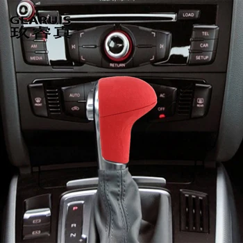 Styling auto din piele Pentru Audi A4 B8 A5 A6 C7 S6 A7 S7 Q5 Q7 Interior Schimbator de Viteze Capacul Protector Ornamente Autocolante accesorii