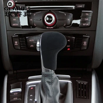 Styling auto din piele Pentru Audi A4 B8 A5 A6 C7 S6 A7 S7 Q5 Q7 Interior Schimbator de Viteze Capacul Protector Ornamente Autocolante accesorii