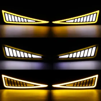 Styling auto DRL Flexibile LED Daytime Running Light de Conducere Auto Lampă de Cotitură Semnal luminos rezistent la apa 12v pentru luminile de zi DRL Universale