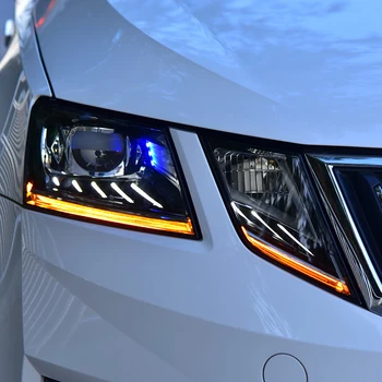 Styling auto Pentru Skoda Octavia Faruri 2018 Noua Octavia TOATE LED Faruri LED DRL Lentile High Low Beam Parcare